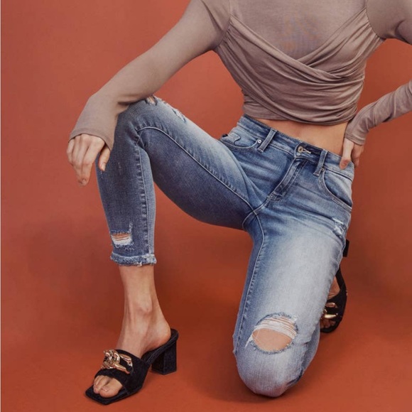 Mid Rise Ankle Skinny Jeans - Picture 2 of 10